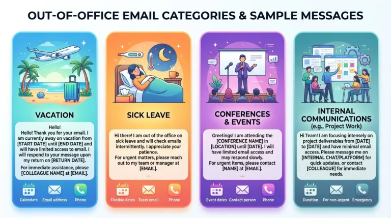 good out of office replies
