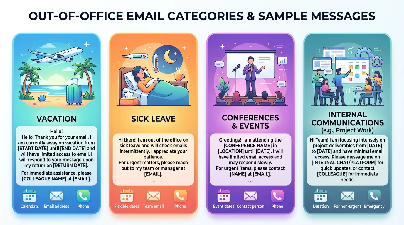 good out of office replies