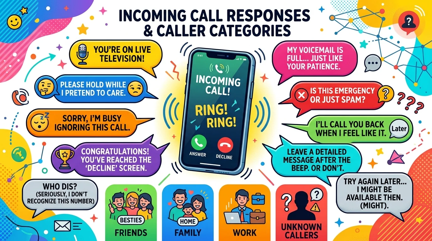 funny quick responses for incoming calls