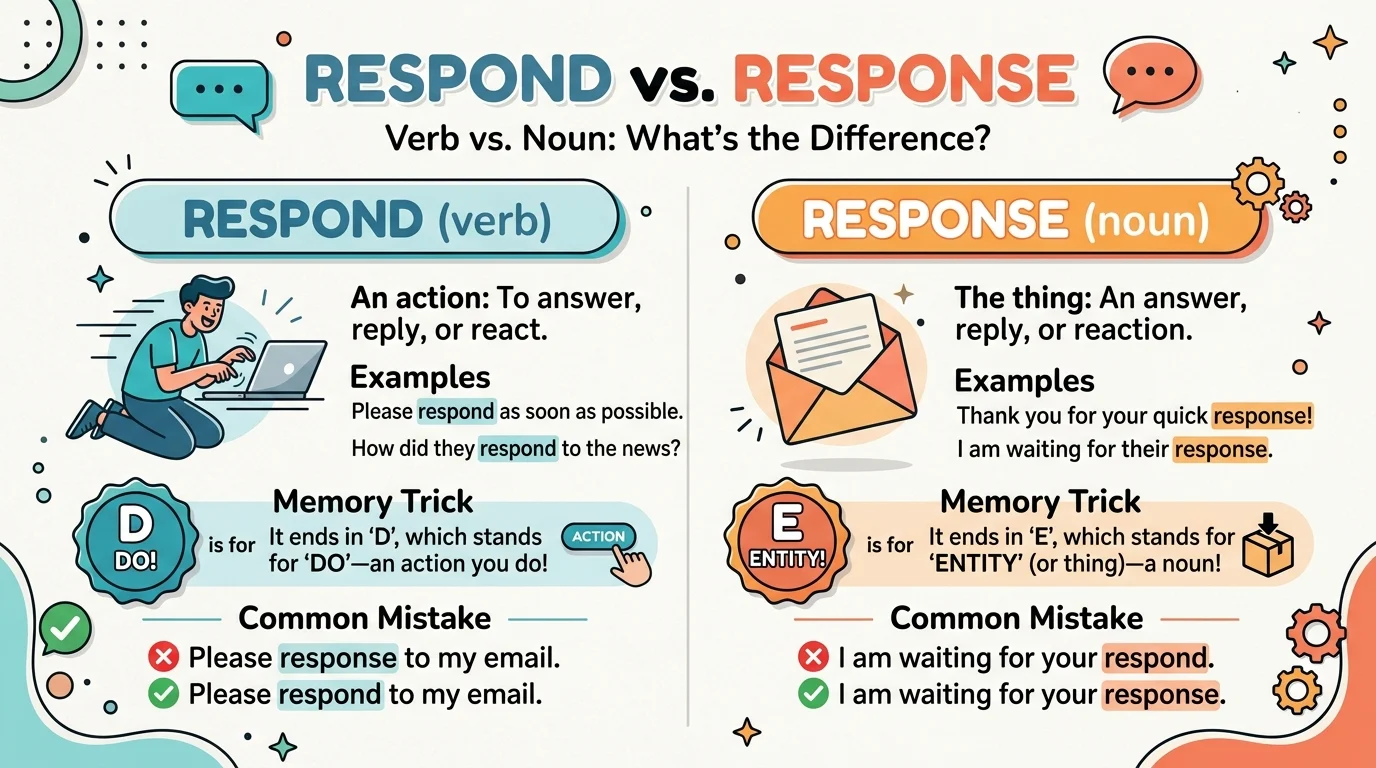respond vs response
