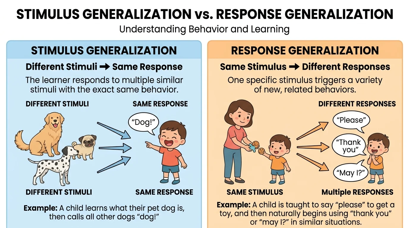 response generalization vs stimulus generalization