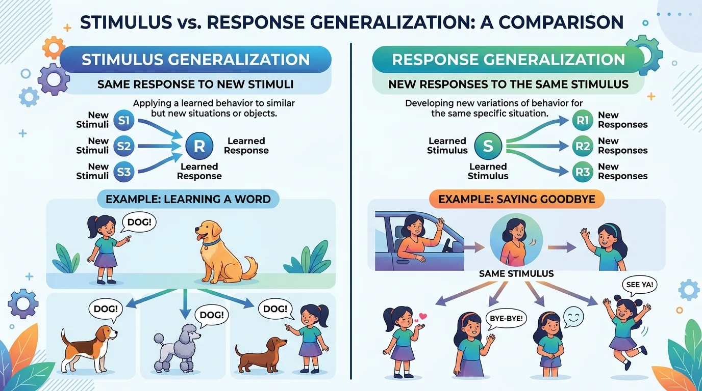 stimulus generalization vs response generalization