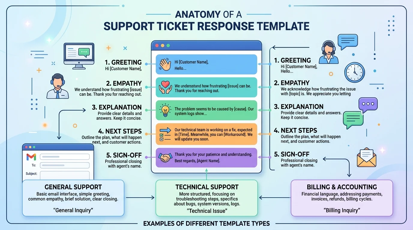 support ticket response template