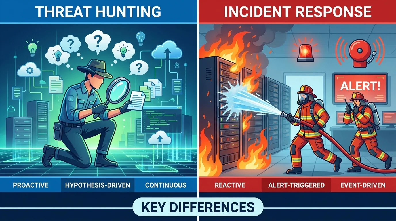 threat hunting vs incident response