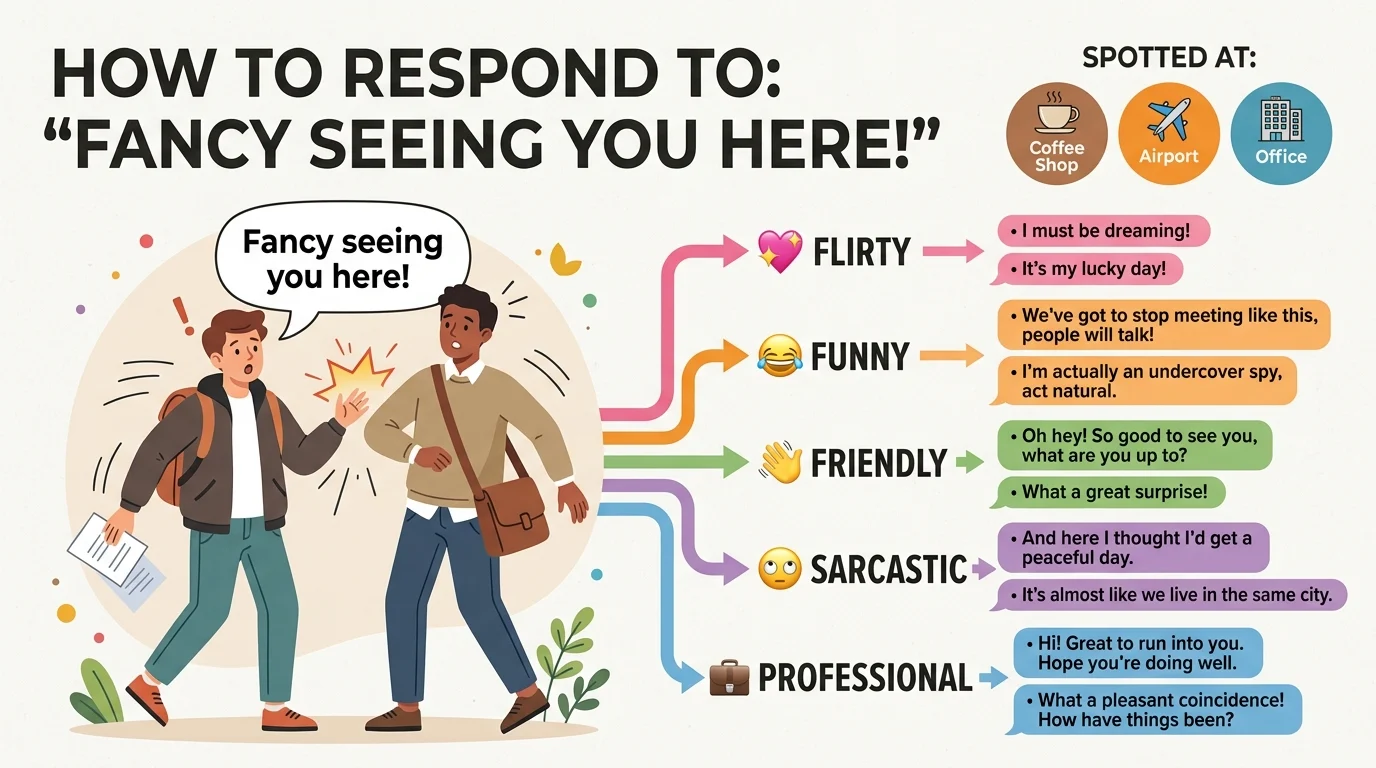 best replies for fancy seeing you here