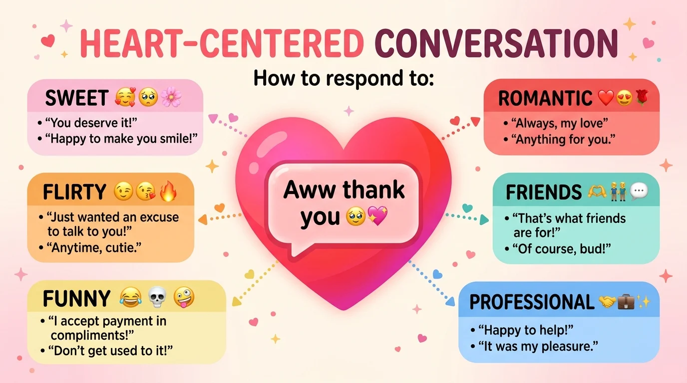 best replies to aww thank you