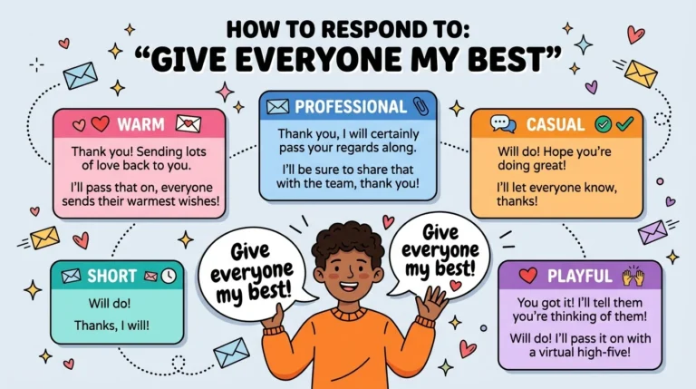 best replies to give everyone my best