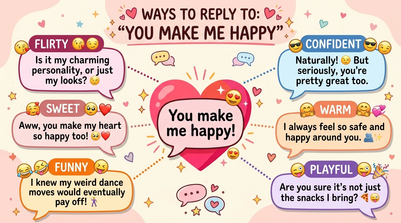 best replies to you make me happy
