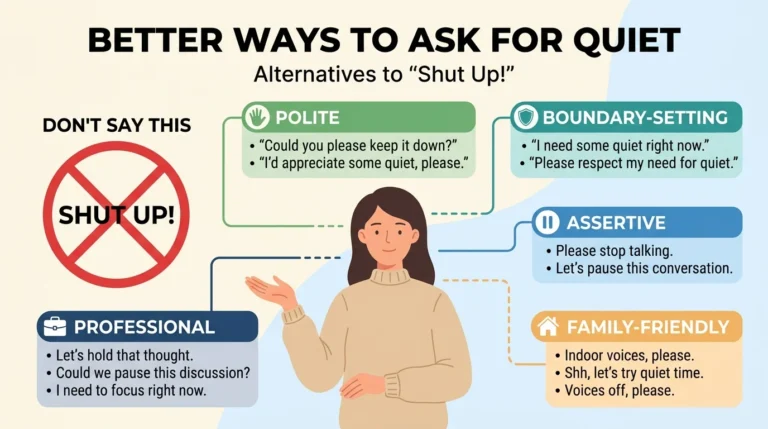 best responses for what to say instead of shut up