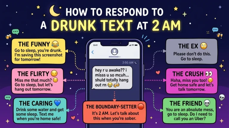 best responses to a drunk text