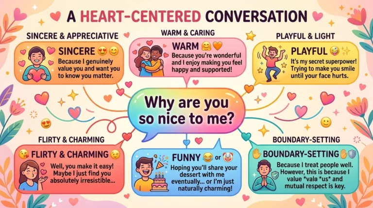 best responses to why are you so nice to me