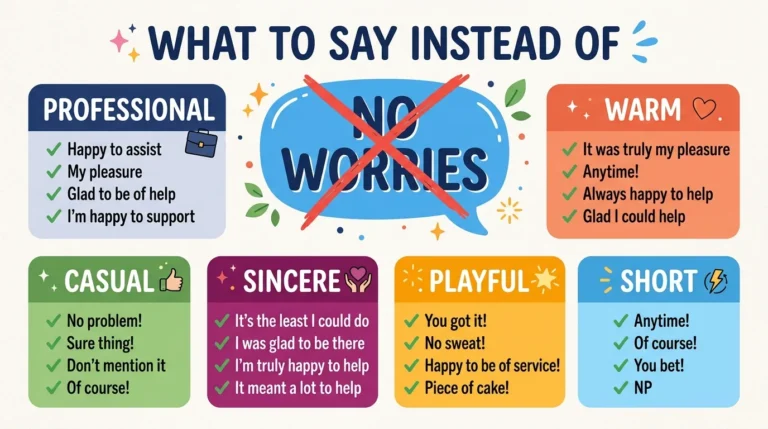 better things to say instead of no worries