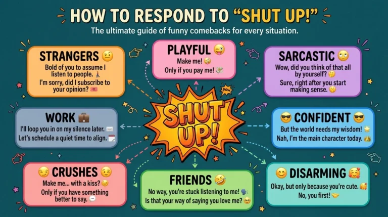 funny replies to use when someone says shut up