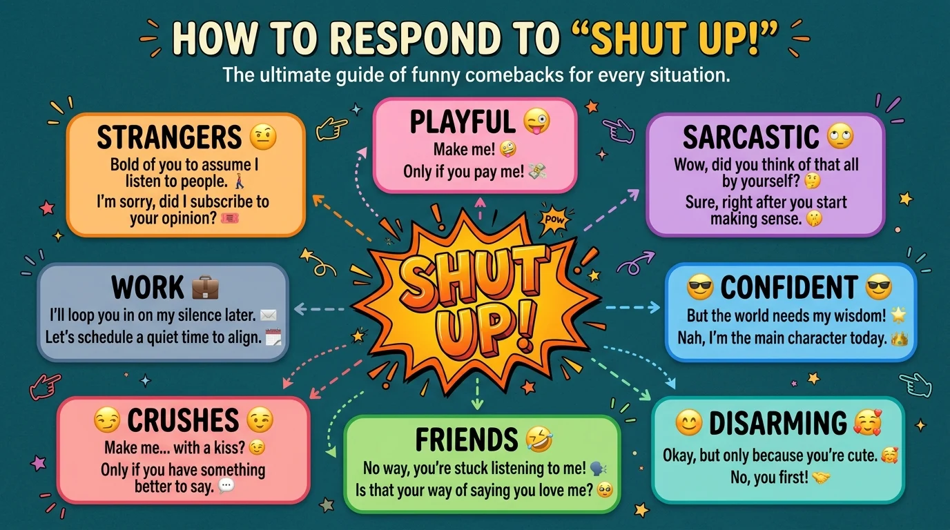 funny replies to use when someone says shut up
