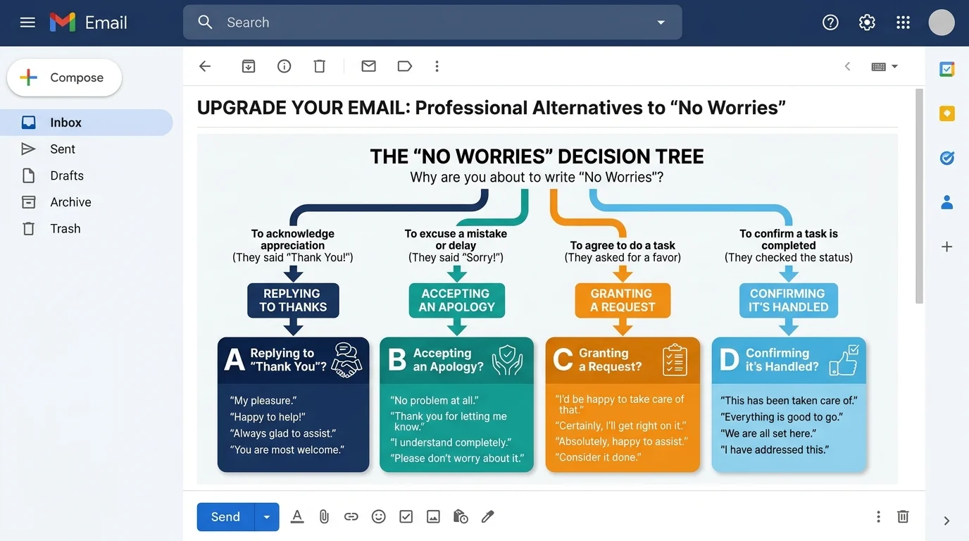 professional no worries email
